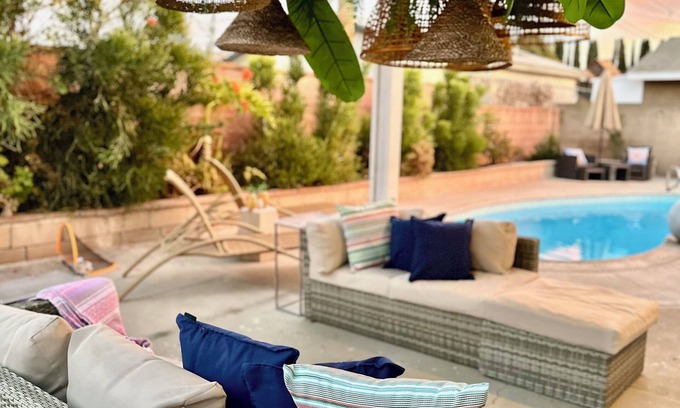 Northwest Anaheim Casa | Stunning Oasis with Pool by Disneyland and Knotts.