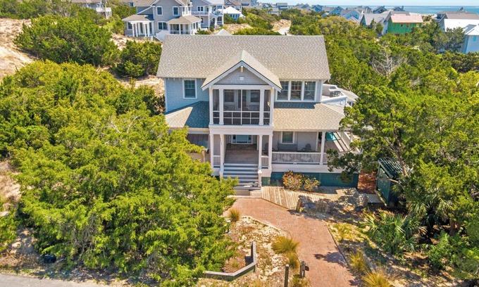 Bald Head Island Casa | Stunning Ocean and Sunset Views Steps to South Beach Hot Tub and Pet Friendly