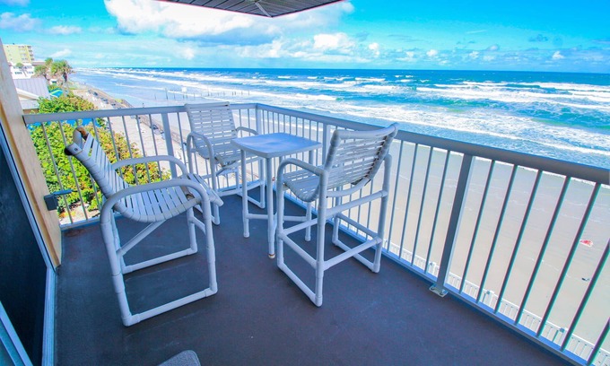 Point East Condominio | Stunning Oceanfront Views from 3rd Floor Corner Unit on No-Drive Beach