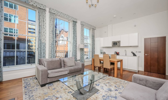 St. Pancras Apartamento | Majestuoso apartamento de una habitación con balcón