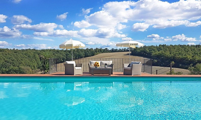 Cetona Villa | Casa de vacaciones privada con WIFI, A/C, piscina privada, TV, veranda, vista panorámica