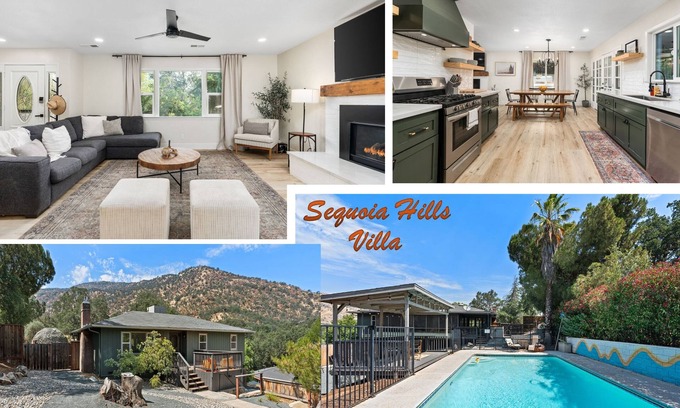 Three Rivers Casa | Stunning Sequoia Hills Villa w/ pool, Game room, Hot tub, Firepit and EV charger