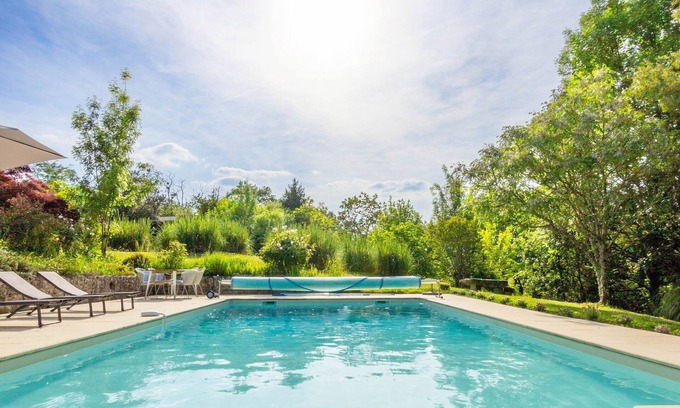 Sainte-Colombe-de-Duras Villa | Vista al valle, piscina climatizada, ubicación tranquila, a pie de cata de vinos