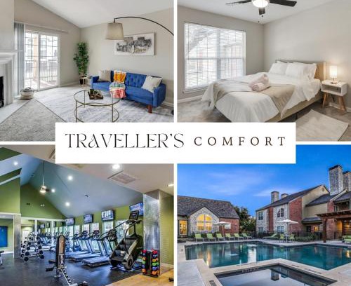 Plano Apartamento | Stylish 1BD Apartment with Resort-Style Pool&Gym