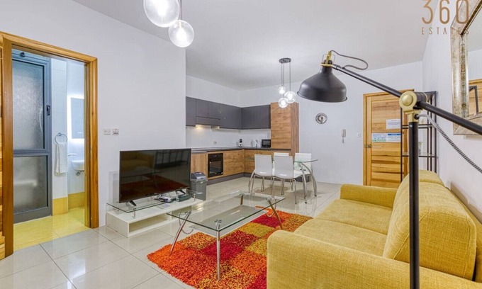 St. Andrew's Apartamento | Stylish 1BR home with full amenities in Swieqi!