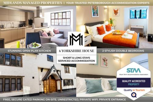 Peterborough Apartamento | Stylish 2 Bed Apartment, Stunning City Centre Location, with FREE Secure, Gated Parking On-Site & Private WiFi, with Private Entrance & Courtyard Garden & Highly Rated