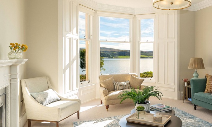 Tighnabruaich Casa | Gran casa en la costa de la costa secreta de Argyll con impresionantes vistas