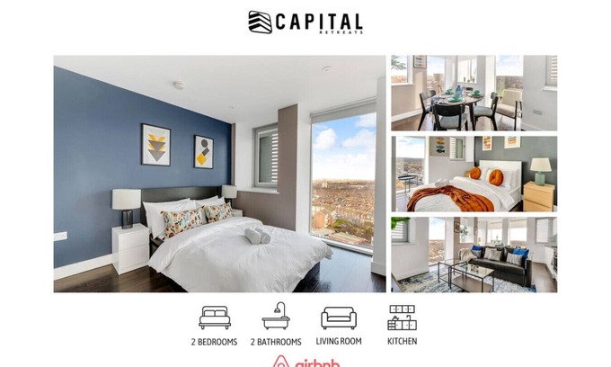 Collier's Wood Apartamento | Stylish City Views Near Station