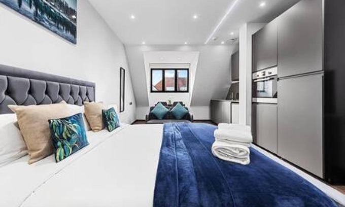 Golders Green Apartamento | Stylish King Size Bed Studio Near Central London