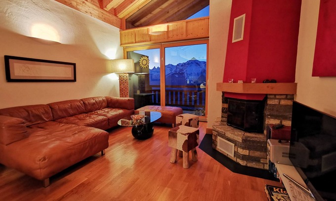 Veysonnaz Apartamento | Stylish loft with a great panoramic view