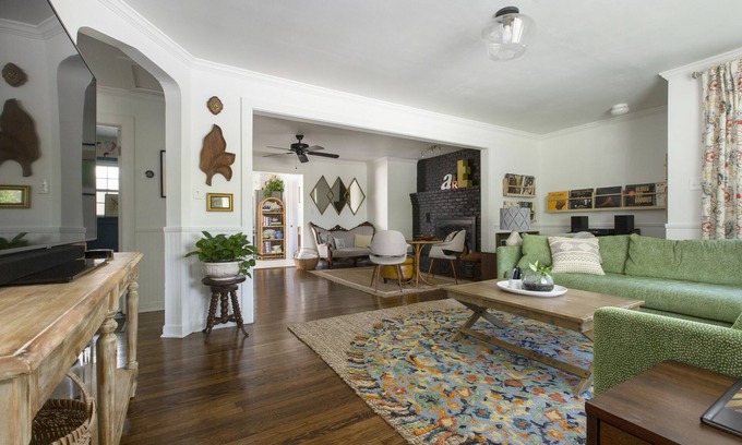Brevard Cabaña | Stylish mountain cottage walkable to downtown with private backyard.