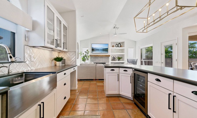 Desert View Village Casa | Stylish Southwest Retreat: Quiet Neighborhood, Heated Pool, Foosball, Privacy