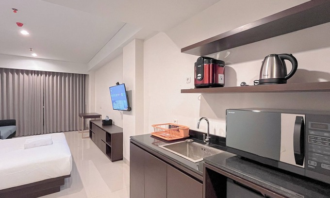 By Pass Ngurah Rai Apartamento | Stylish Studio (No Kitchen) Apartment At Skales Residence Nusa Dua Bali