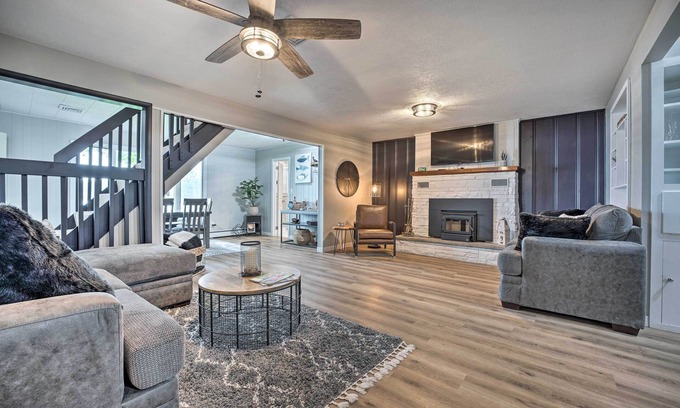 Warsaw Casa | Stylish Warsaw Home w/ Fire Pit & Lake Access