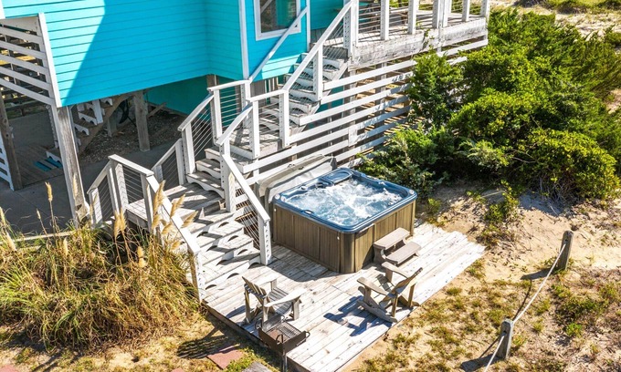 Avon Casa | SUMMER SAVINGS - Oceanfront Home with Hot Tub, Beach Access Next Door, and Grill