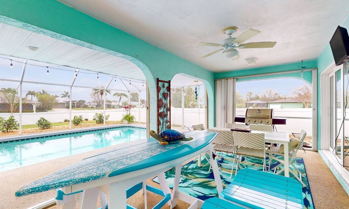 Deep Creek Casa | Sunny charmer with enclosed pool, grill, smart TVs, & central AC - dog-friendly