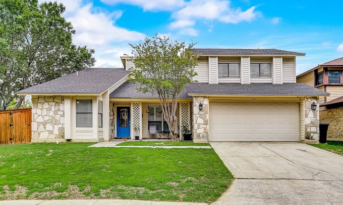 North San Antonio - SAT Casa | Sunny home with private outdoor pool, enclosed backyard, desks, W/D, AC