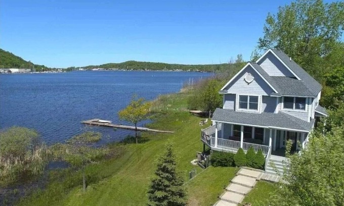 Frankfort Casa | Sunset Bay - Lakefront, Large, and Gorgeous with Kayaks Included!