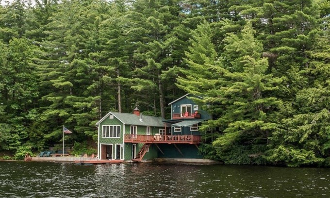 Colton Cabaña | Sunset Lodge: A Waterfront Lodge, Boathouse and Dock, Colton, Nueva York