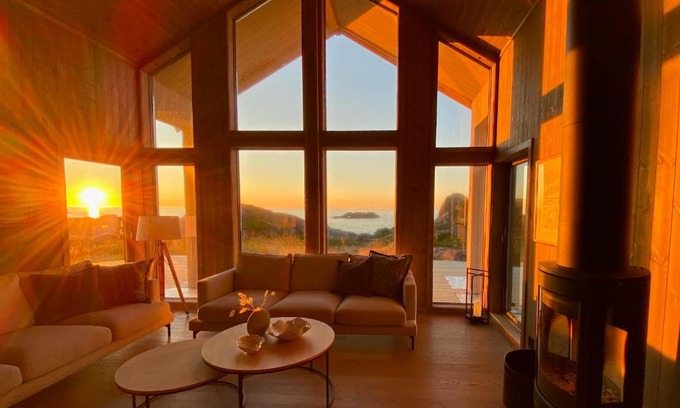 Bostad Chalet De Esquí | Sunset Panorama - Superior Cabin Lofoten
