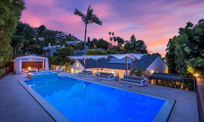Hollywood Hills West Villa | Sunset Strip Location- 5mm Dollar Dream Home w/ Pool, Hot Tub, Cabana, + More!