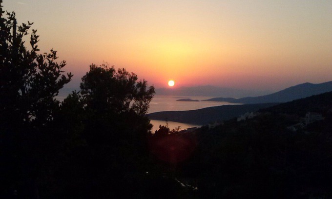 Karystos Casa | Casa con vista al atardecer con vista a la bahía