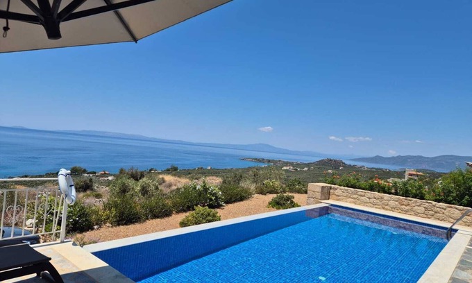 Stoupa Villa | Sunset Villa 2 - Your Place in the Sun! Private infinity pool + 180degree views
