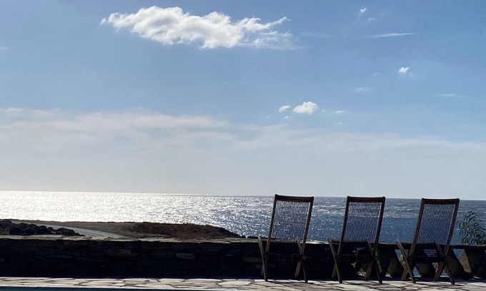 Koundouros Villa | Villa al atardecer con piscina