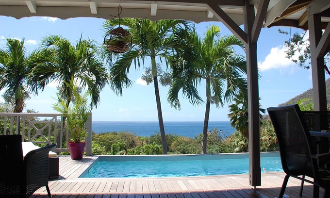 Deshaies Villa | Encantadora villa, muy hermosa vista al mar con su piscina privada