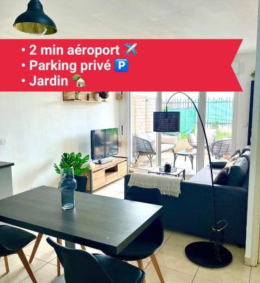 Vitrolles Apartamento | Superbe appart avec Jardin à 2 min de l’Aéroport-4 pers