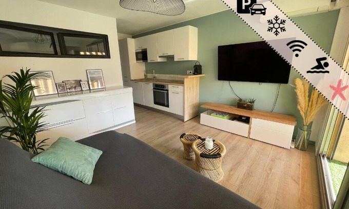 Plaine de la Brague Apartamento | Superbe appartement Cocooning au calme - Piscine
