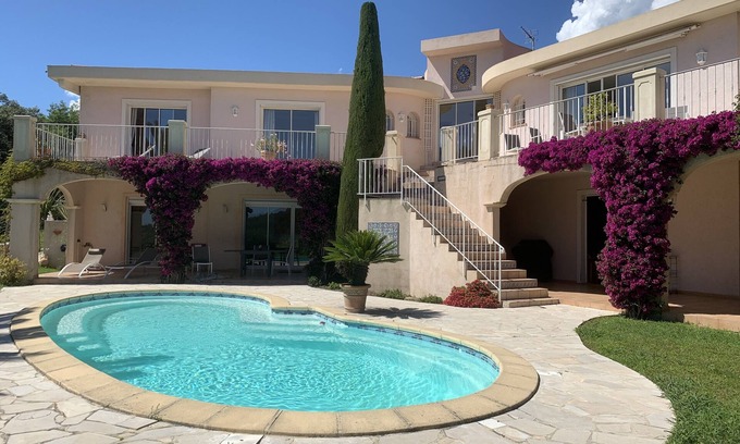 Pegomas Villa | Superbe Villa Avec Piscine, Exposée Plein sud Avec vue Imprenable