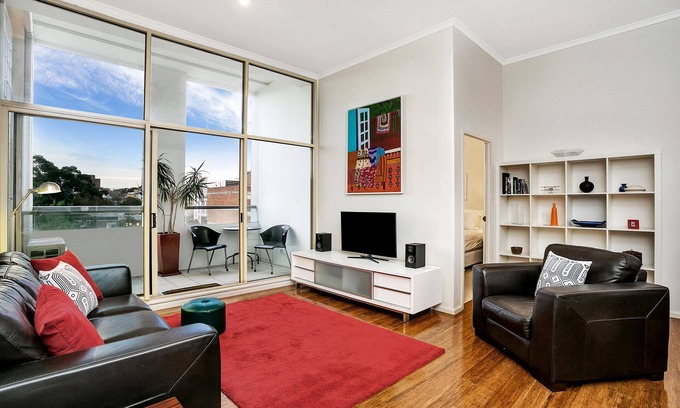 Surry Hills Apartamento | SHILL - Boutique espaciosa con gimnasio con balcón y sauna