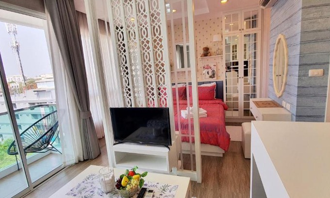 Saen Suk Apartamento | Sweet Seaview flr6 with toproop pool flr7 at The BluX Bangsaen