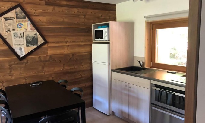 Saint-Leger-les-Melezes Apartamento | Swimming pool, sauna, hammam, parking, tv, ski locker, 28m², Saint-Léger-les-Mélèzes