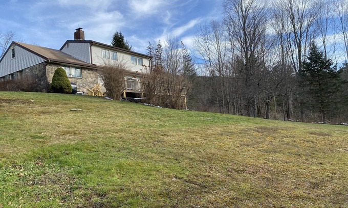 Margaretville Casa | Swimming pond, fire pit, pool table, hiking trails, close to Belleayre, views!