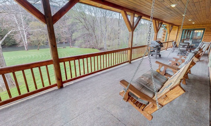 Gaines Cabina | Relajante Log Lodge en Pine Creek grande para familias, amigos o reunión de negocios