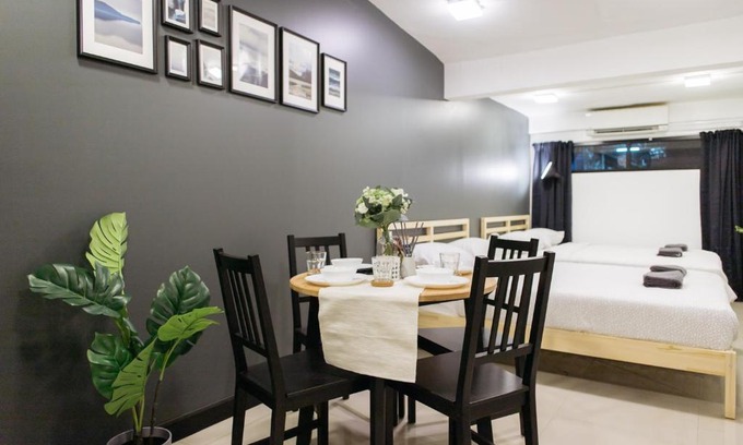 Khlong San Apartamento | T1 Large Studio Full kitchen 100m. to BTS