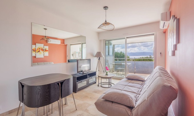 Le Ricanto Apartamento | T2 vue mer climatisé + wifi & refait à neuf idéalement situé à Ajaccio