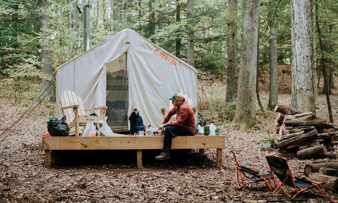 Ellenville Otro | Tentrr - Forest with a Trout Creek