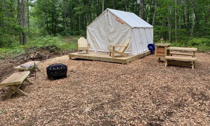 East Baldwin Alquiler De RV | Tentrr Signature Site - Horseshoe River : Hidden Beach