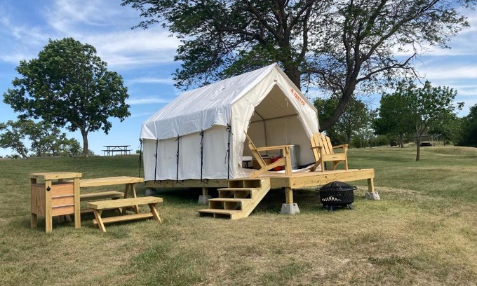 Loup City Otro | Tentrr State Park Site - Nebraska Sherman SRA - East Ridge Lakeview I - Single Camp