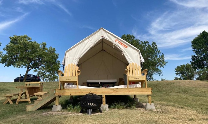 Loup City Otro | Tentrr State Park Site - Nebraska Sherman SRA - East Ridge Lakeview J - Single Camp