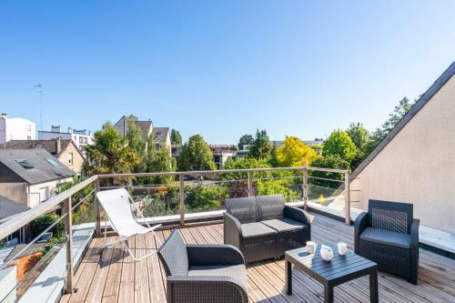Nord-Saint-Martin Apartamento | Teranga - Studio avec grande terrasse dans Rennes