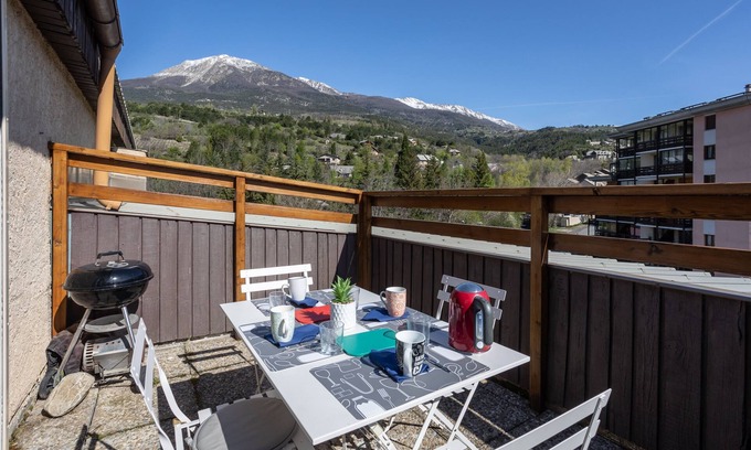 Embrun Apartamento | Terrasse des Lupins - Estudio Piso, Capacidad 4