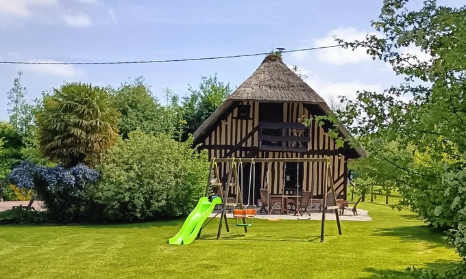 Honfleur Cabaña | Cabaña cubierta con paja en Normandía, cerca de Honfleur, Deauville Pont l'Eveque Le Havre