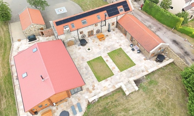 Crook Casa | The Barn & The Log Cabin, Sleeps 12, 2 Hot Tubs