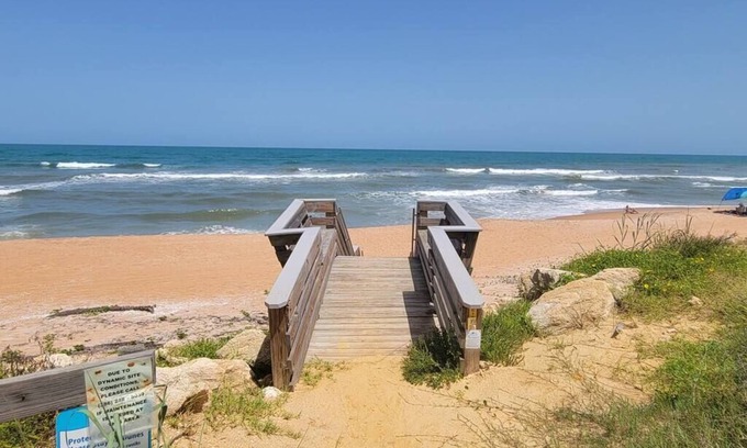 Ormond Beach Cabaña | The Blue Dolphin Beach Cottage - Bring your bathing suit and your pup!