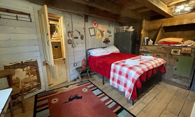 Trumansburg Casa | The Bunkhouse at CrowNestFarm! Dog Welcome! Communal Bathroom and Kitchenette.