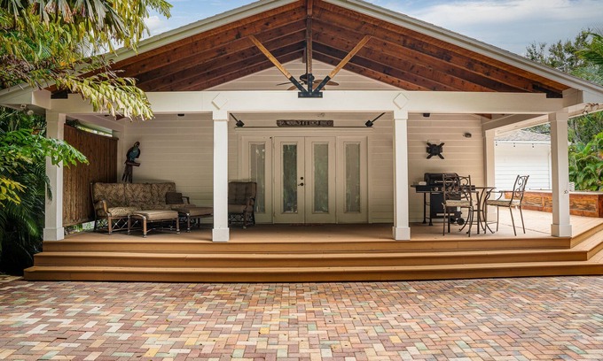 North River Shores Casa | The Coastal Craftsman ~ Porches Palms & Hammocks